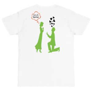 Organic T-Shirt back logo with Sorry Im Married