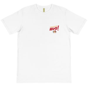 Organic T-Shirt pocket logo with Please Stop Child Abuse