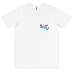 Organic T-Shirt Pocket Logo With Hey Blood Is Thicker Than Water