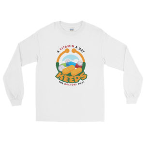 Long Sleeve T-Shirt with a vitamin a day keeps the doctors away