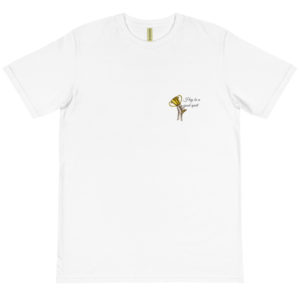 Organic T-Shirt Pocket Logo With Hey Be A Good Sport 2
