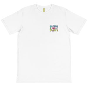 Organic T-Shirt pocket logo with Please Be Polite