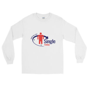 Long Sleeve T-Shirt With Hello Yes I Am Single Today