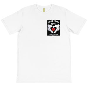 Organic T-Shirt pocket logo with Shine Some Love