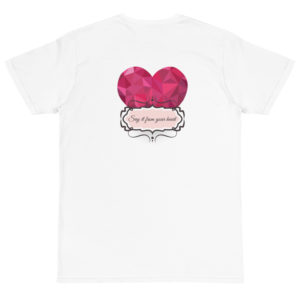 Organic T-Shirt back logo with Say It From Your Heart