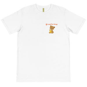 Organic T-Shirt Pocket Logo with be sweet as honey
