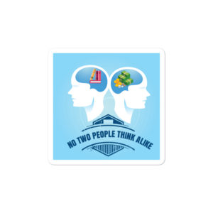 Bumper stickers with No Two People Think Alike