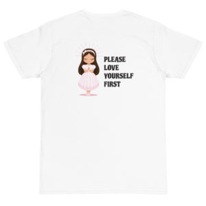 Organic T-Shirt back logo with Please Love Yourself First