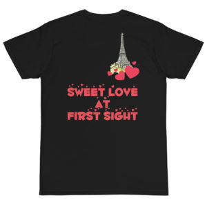Organic T-Shirt Back Logo with Sweet Love At First Sight