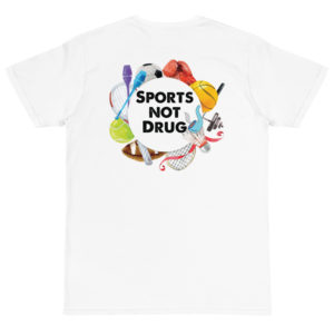 Organic T-Shirt Back Logo With Sports Not Drugs