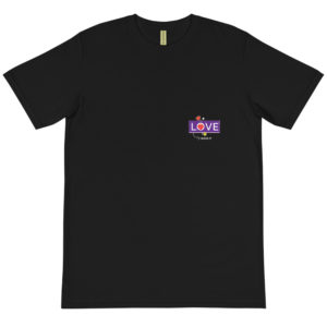 Organic T-Shirt Pocket Logo With Love It Or Leave It