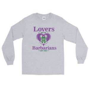 Men’s Long Sleeve Shirt with Lovers Are In Barbarians