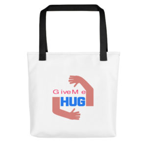 Tote bag with Give Me Hug