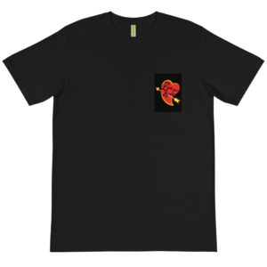 Organic T-Shirt Pocket Logo With Hey Live For Love