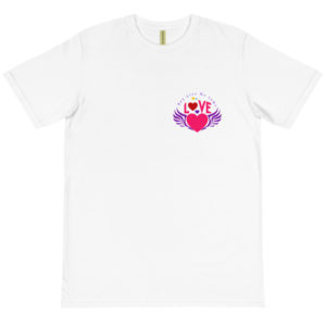 Organic T-Shirt Pocket Logo With Hey Give Me Some Love
