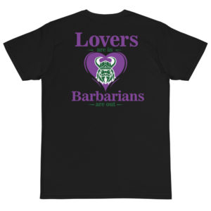Organic T-Shirt Back Logo With Lovers Are In Barbarians