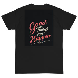 Organic T-Shirt Back Logo with Good Things Can Happen