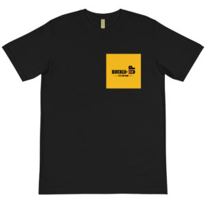 Organic T-Shirt Pocket Logo with Buckle Up Its The Law