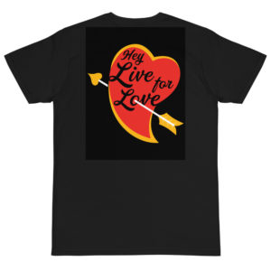 Organic T-Shirt Back Logo With Hey Live For Love