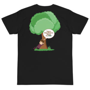 Organic T-Shirt Back Logo With Take A Deep Breath While It's Free