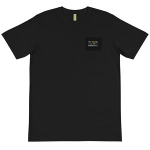 Organic T-Shirt Pocket Logo With My God Is The Greatest