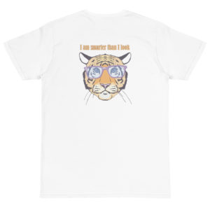 Organic T-Shirt Back Logo With I Am Smarter Than I Look New