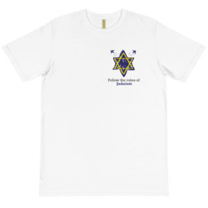 Organic T-Shirt Pocket Logo with Follow The Rules Of Judaism