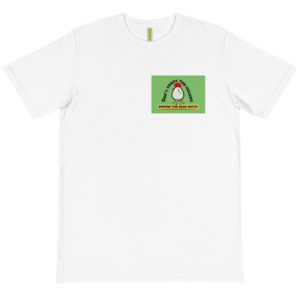 Organic T-Shirt Pocket Logo with Dont Count The Chicken Before The Eggs Hatch