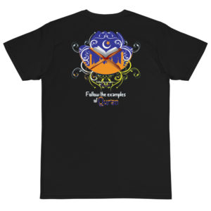 Organic T-Shirt Back Logo with Follow The Examples Of Quran
