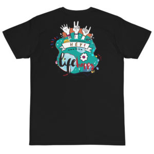 Organic T-Shirt Back Logo With Hey Live Happy