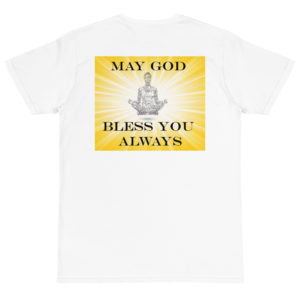 Organic T-Shirt Back Logo With May God Bless You Always