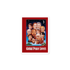 Bumper stickers with Global Peace Lovers