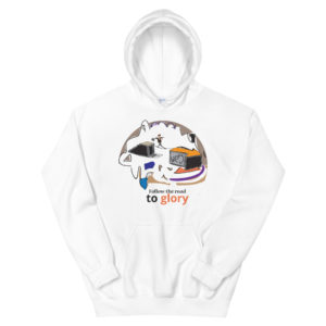 Unisex Hoodie with Follow The Road To Glory