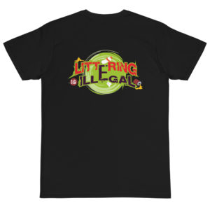 Organic T-Shirt Back Logo With Littering Is Illegal