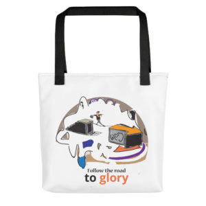 Tote bag with Follow The Road To Glory