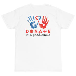 Organic T-Shirt Back Logo with Donate To A Good Cause
