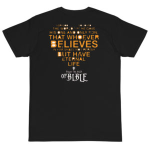 Organic T-Shirt Back Logo with Follow The Rules Of Bible