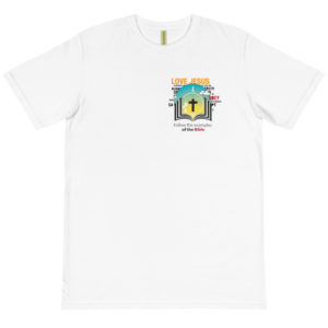Organic T-Shirt Pocket Logo with Follow The Examples Of The Bible