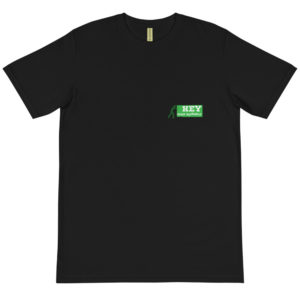 Organic T-Shirt Pocket Logo With Hey Push Yourself