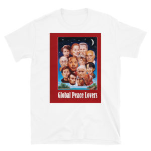 Short-Sleeve Unisex T-Shirt with Global Peace Lovers