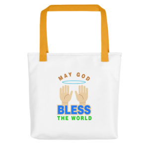 Tote bag With May God Bless The World