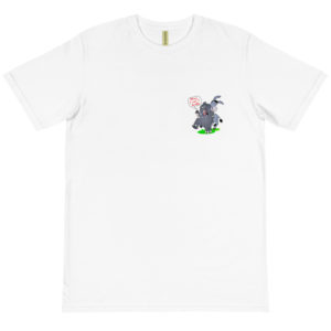 Organic T-Shirt Pocket Logo with Please I Cant Breath New