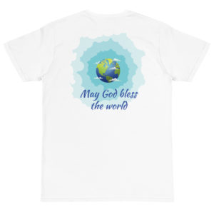 Organic T-Shirt Back Logo With May God Bless The World New