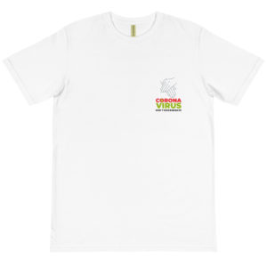 Organic T-Shirt Pocket Logo with Coronavirus Dont Discriminate