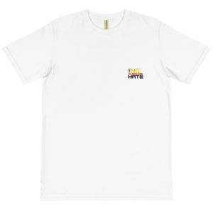 Organic T-Shirt Pocket Logo With HEY NO PLACE FOR HATE