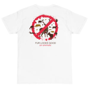 Organic T-Shirt Back Logo with Fur Looks Good On Animals