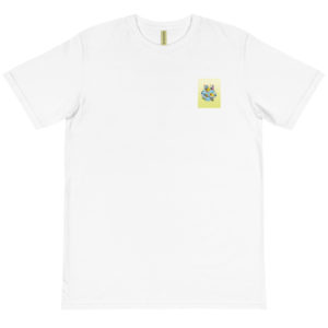 Organic T-Shirt Pocket Logo With Lets Share And Save Our Planet