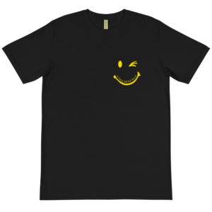 Organic T-Shirt Pocket Logo with A Smile Brings Peace
