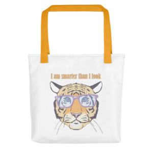 Tote bag With I Am Smarter Than I Look New