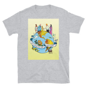 Short-Sleeve Unisex T-Shirt With Lets Share And Save Our Planet